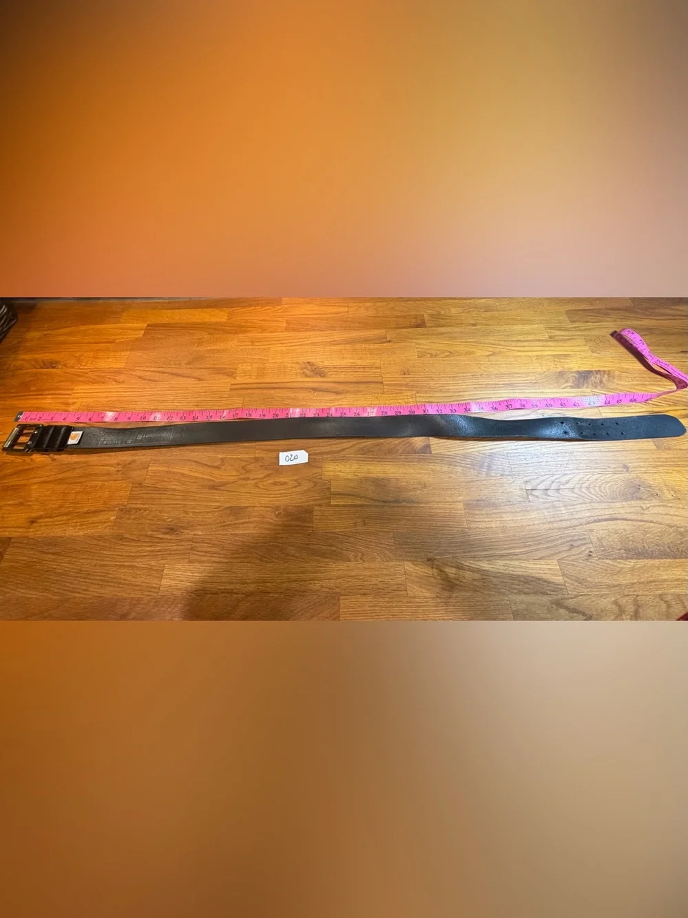 Carhartt Black Leather Belt with Textured Metal Buckle size 38 (020)